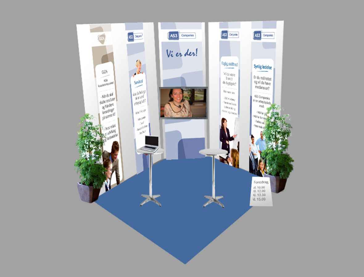 Visualisering af stand til HR messe for AS3